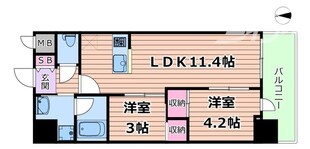 セレニテフラン梅田の物件間取画像